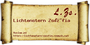Lichtenstern Zsófia névjegykártya