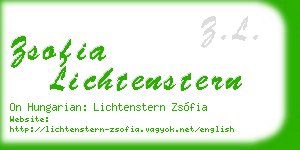 zsofia lichtenstern business card